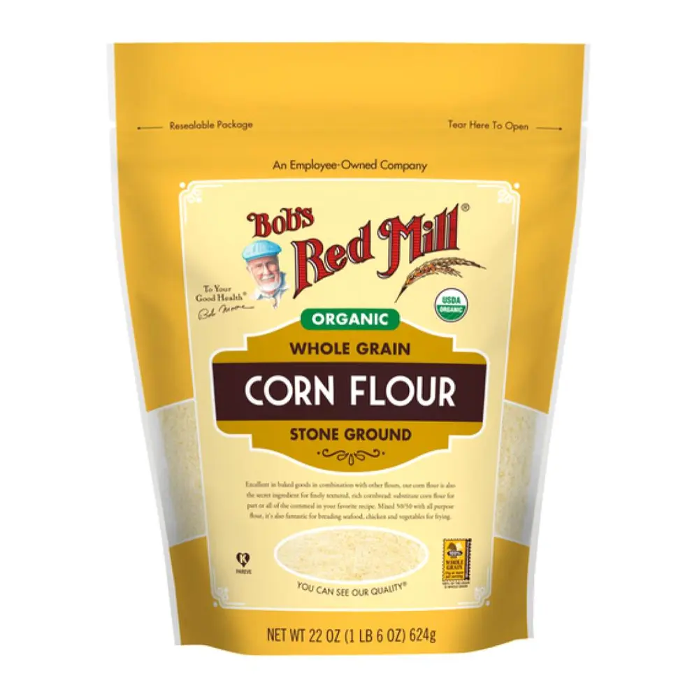 Bột Bắp Nguyên Cám Hữu Cơ, Organic Whole Grain Corn Flour Stone Ground, 22 oz (624g) - BOB'S RED MILL